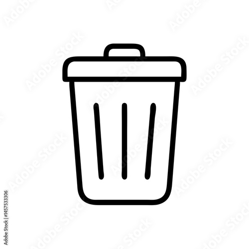 Trash bin on a white background