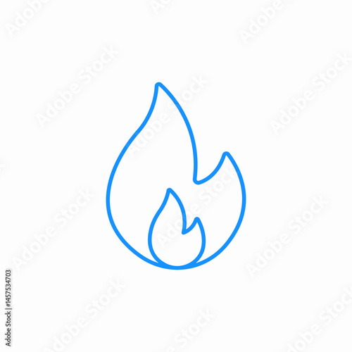 fire flame icon sign vector