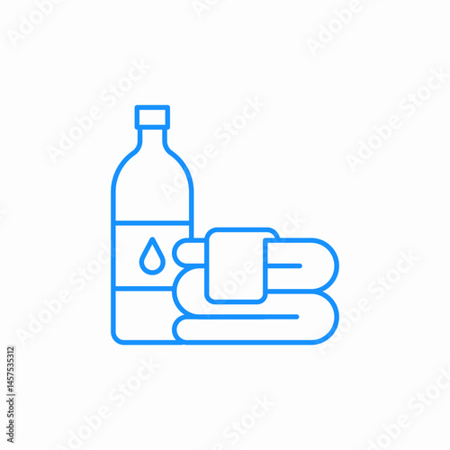 lotion towels bathroom icon sign vector