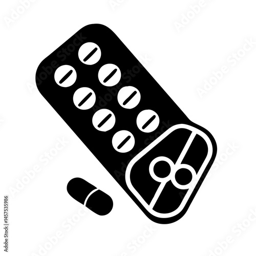 Pharmaceutical blister pack with pills and capsules for health and wellbeing