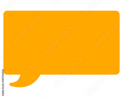 シンプルなカラーの吹き出し　四角形