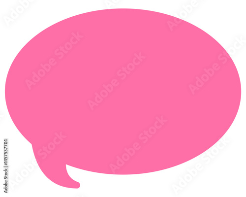 シンプルなカラーの吹き出し　丸形