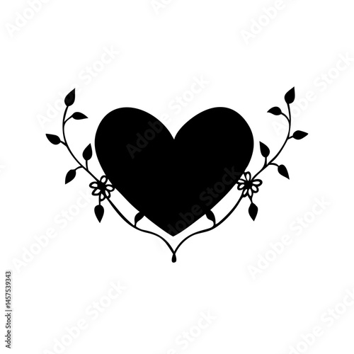 Floral Vine Heart Accent