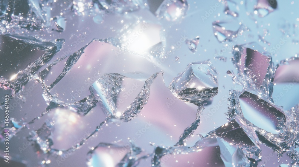 80s 90s Retro Acid Rain Broken Glass Texture Background