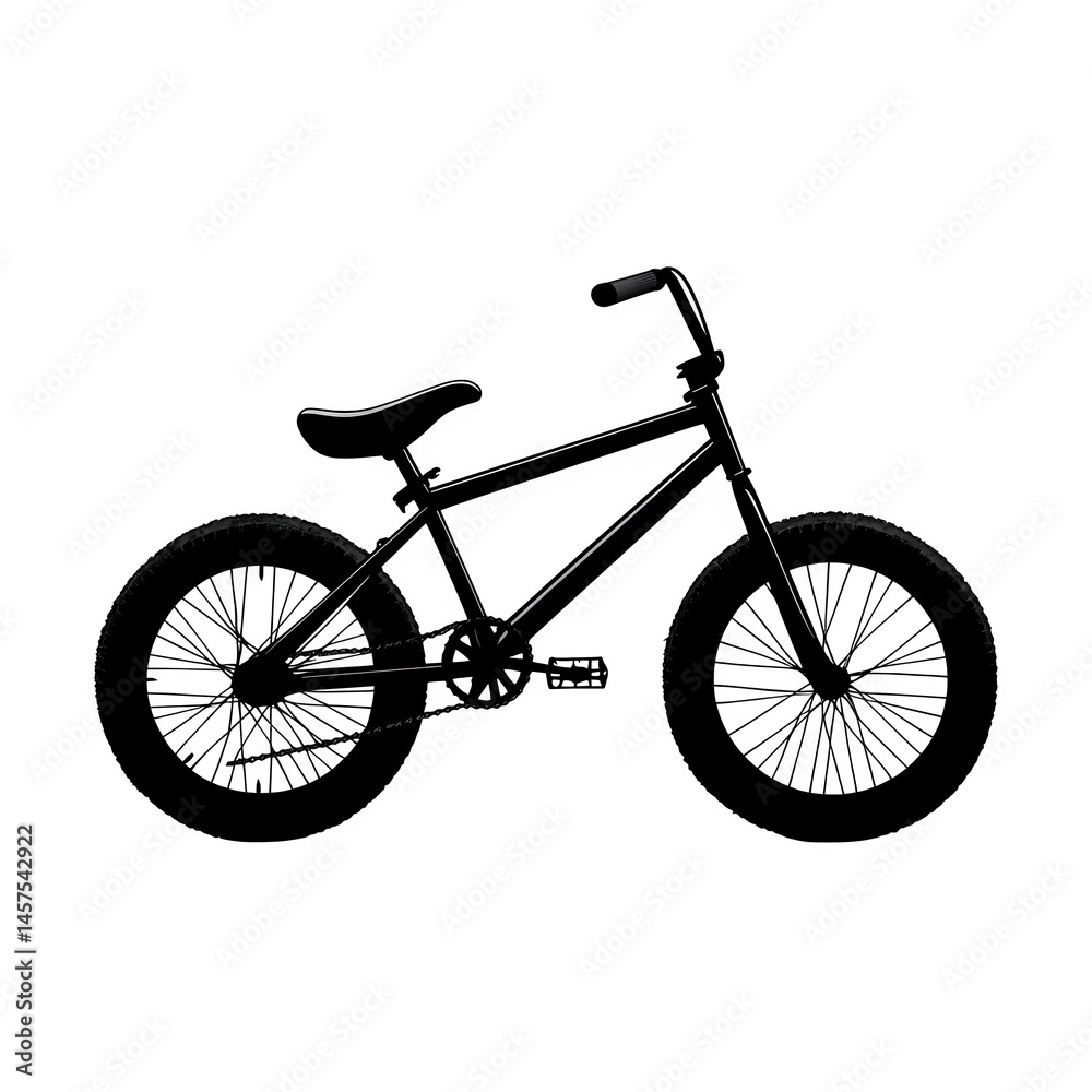 Fototapeta premium BMX bike silhouette --v 6.1 --s 750 --raw