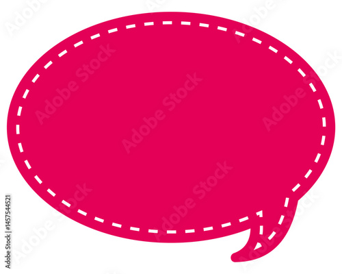 シンプルなカラーの吹き出し　丸形