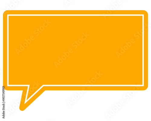 シンプルなカラーの吹き出し　四角形