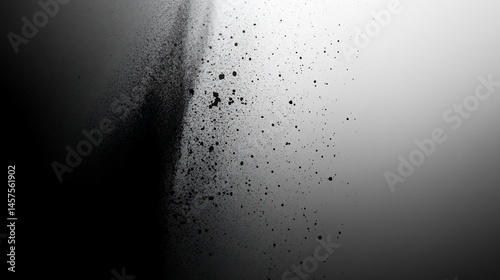 Abstract Black and White Ink Spatter Texture