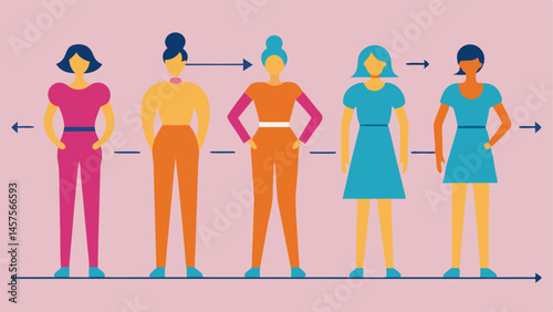 Beauty Standards Timeline A timeline showing fashion trends from different eras like the 80s 90s and 2000s with highlights on varying body types that were considered beautiful