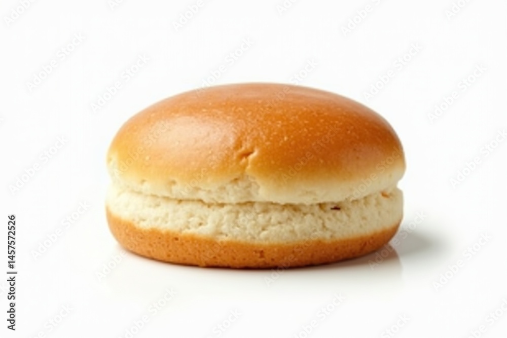 Single Hamburger Bun Isolated Single Hamburger Bun Isolated