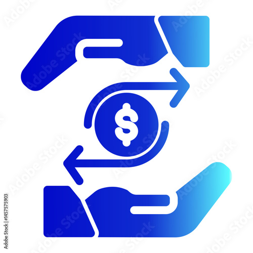 Money Allocation Icon # Resource Allocation Pack # Solid Gradient Style