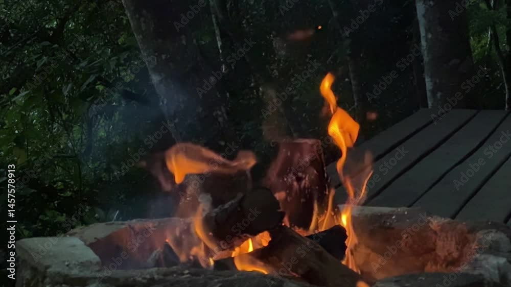 bonfire slow motion (cinema)