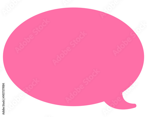 シンプルなカラーの吹き出し　丸形