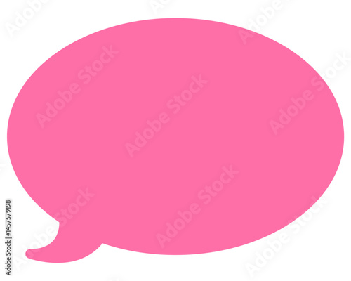 シンプルなカラーの吹き出し　丸形