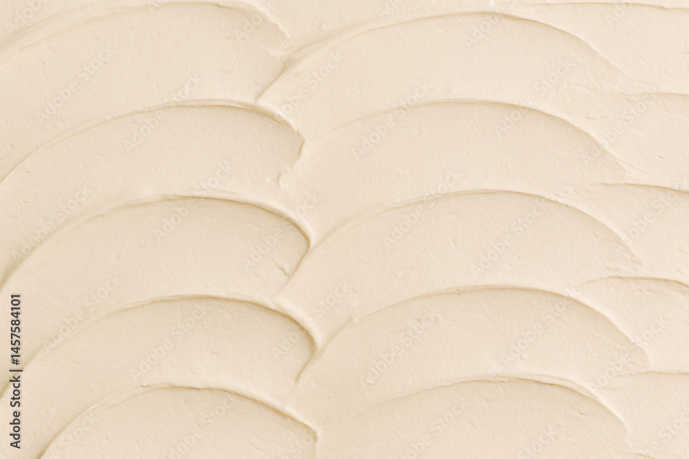 cream texture abstract background with soft waves and layered cosmetic surface