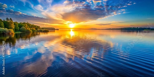 Abstract Nature Reflection: Rippling Water Surface Drone Photography
