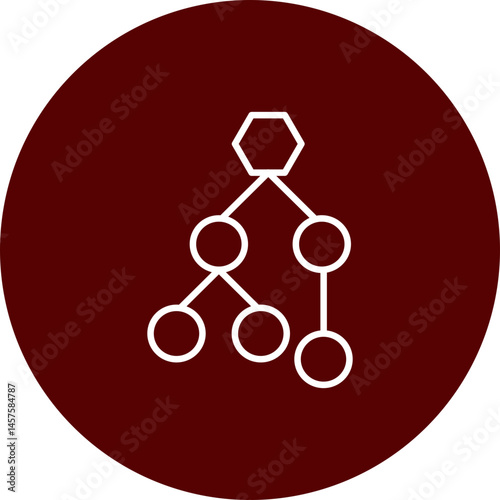 Network Vector Line Brown Circle Icon Design