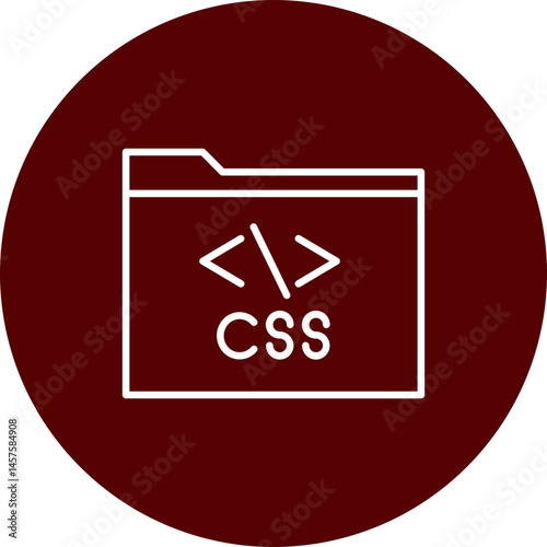 CSS Vector Line Brown Circle Icon Design