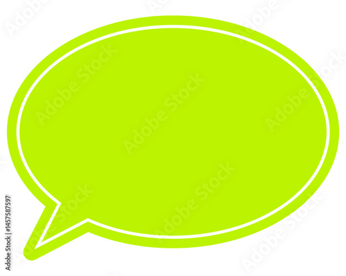 シンプルなカラーの吹き出し　丸形