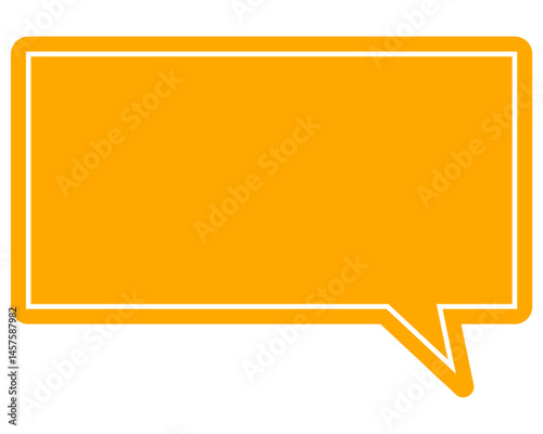 シンプルなカラーの吹き出し　四角形