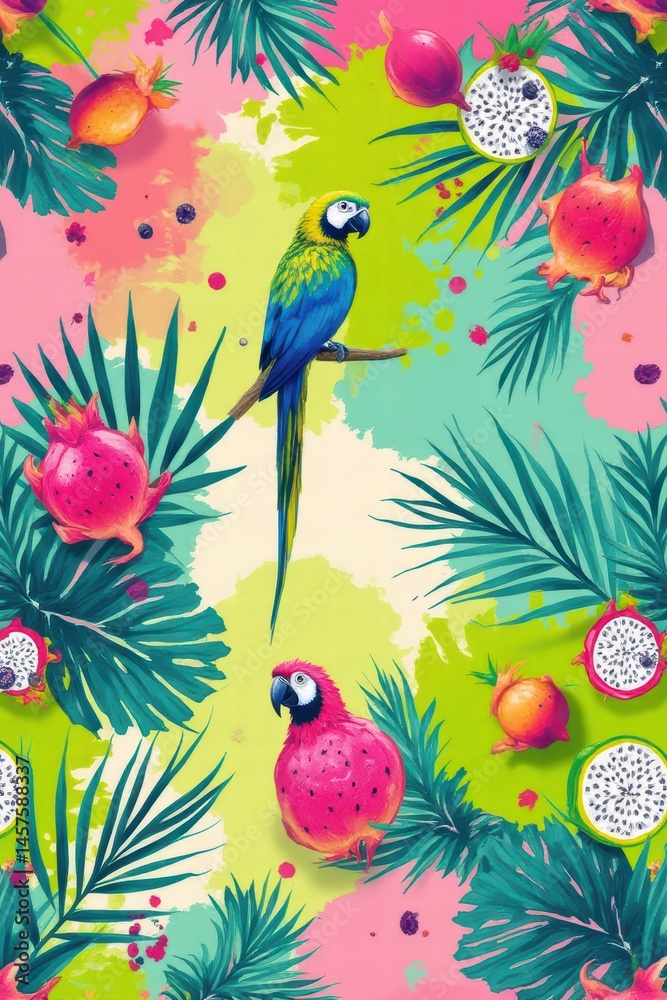 Fototapeta premium seamless background with birds