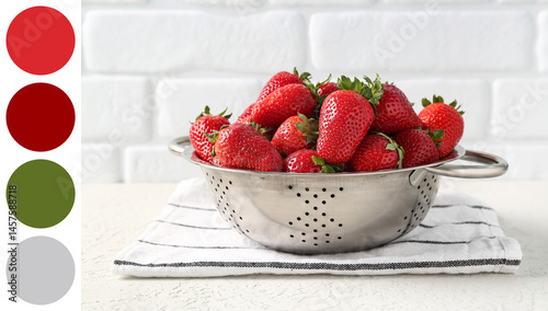 Colander with sweet fresh s...
