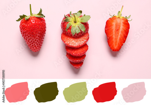 Sweet fresh strawberries on...