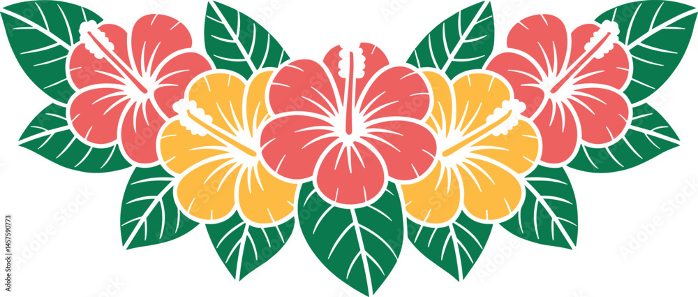 Fototapeta premium Hibiscus Flower Arrangement