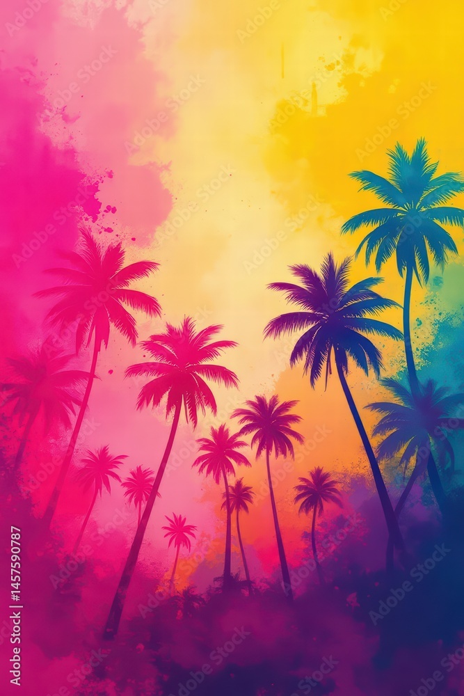 Obraz premium palm tree silhouette