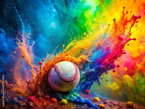 Abstract Watercolor Sports Texture: Macro Photography for Poster & Graphic Design