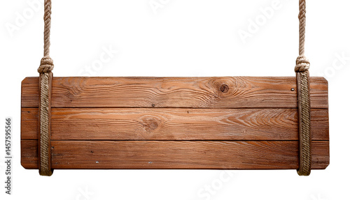 Wooden Sign Hanging by Rope