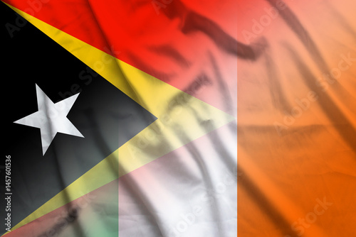 Photography East Timor and Ireland official flag transborder contract IRL
