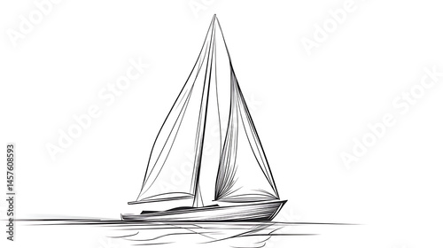 A sailboat is sailing on the water photo