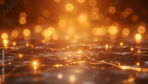 A bright yellow background with a lot of small golden dots