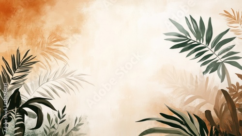Wallpaper Mural Abstract tropical foliage background Torontodigital.ca