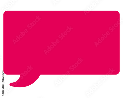 シンプルなカラーの吹き出し　四角形