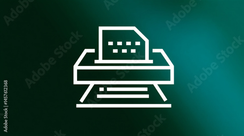 Print job icon correspond text file printing.