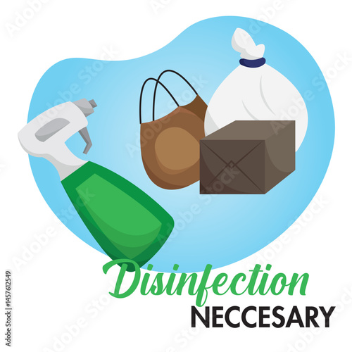 Disinfection of objects. Vector