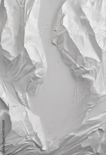 Deep creases, rumpled white paper poster texture , crumpled paper, white