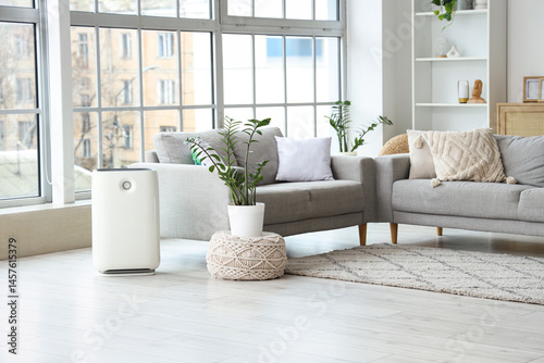 Interior of light living ro...