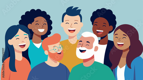 Diverse People Together A group of diverse individuals sharing a laugh and engaged in conversation highlighting the beauty of authenticity in fostering genuine relationships.
