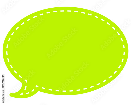 シンプルなカラーの吹き出し　丸形