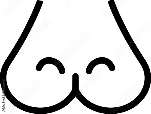 Dog nose vector icon black and white silhouette
