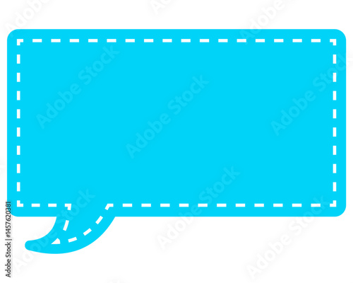 シンプルなカラーの吹き出し　四角形