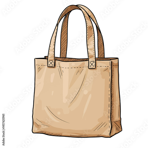 Colored cotton eco bags isolated on white background 