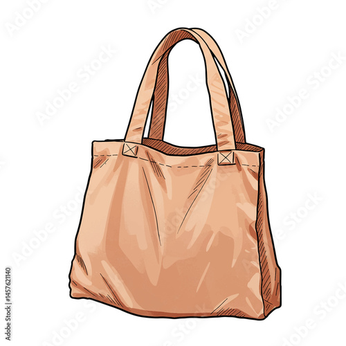 Colored cotton eco bags isolated on white background 