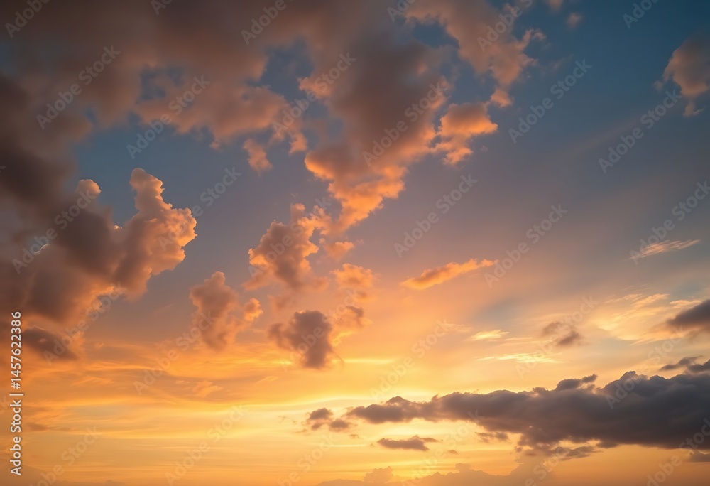 Fototapeta premium sun is setting over the ocean with clouds in the sky