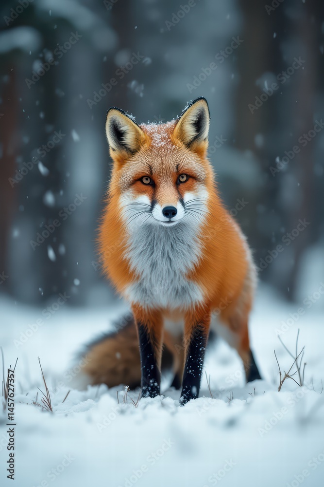 Fototapeta premium red fox vulpes