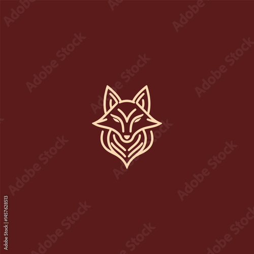 Kitsune logo in stylized, mystical and elegant silhouette.