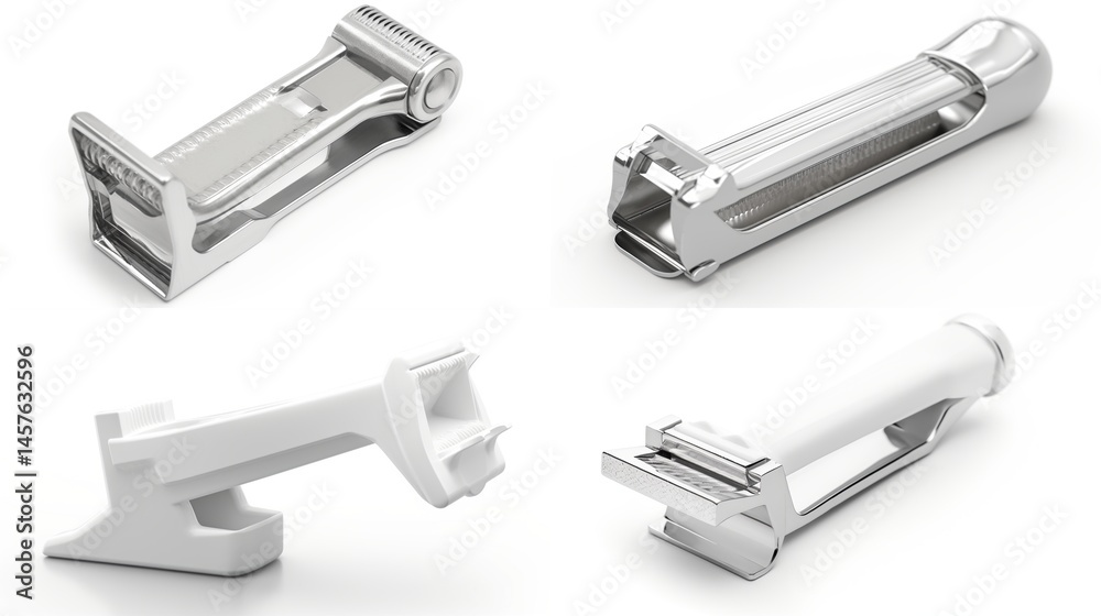 3D renderings of metal and plastic components 3D renderings of metal and plastic components